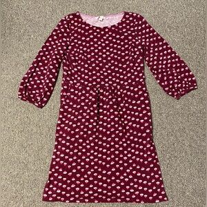 Womens' Boden Burgundy Print Dress